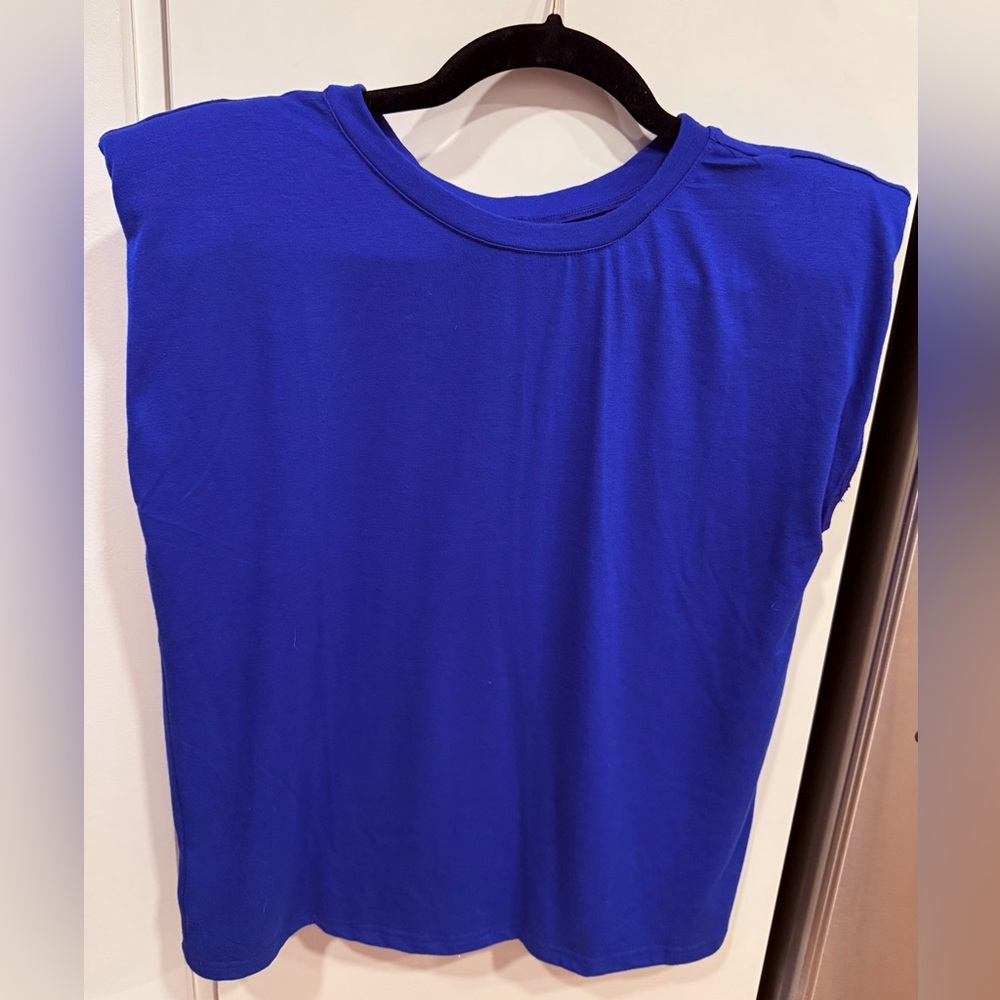 Women's Blue Sleeveless Top